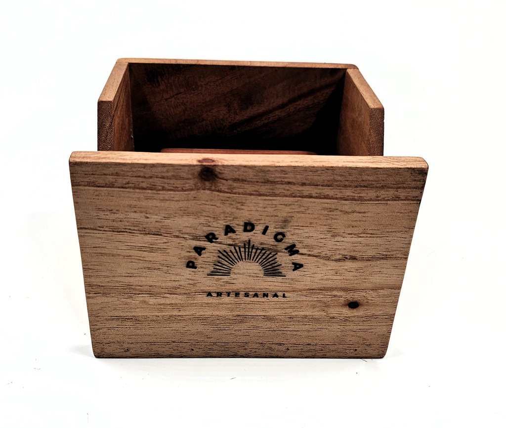 Juego de Porta Vasos Madera Zapote