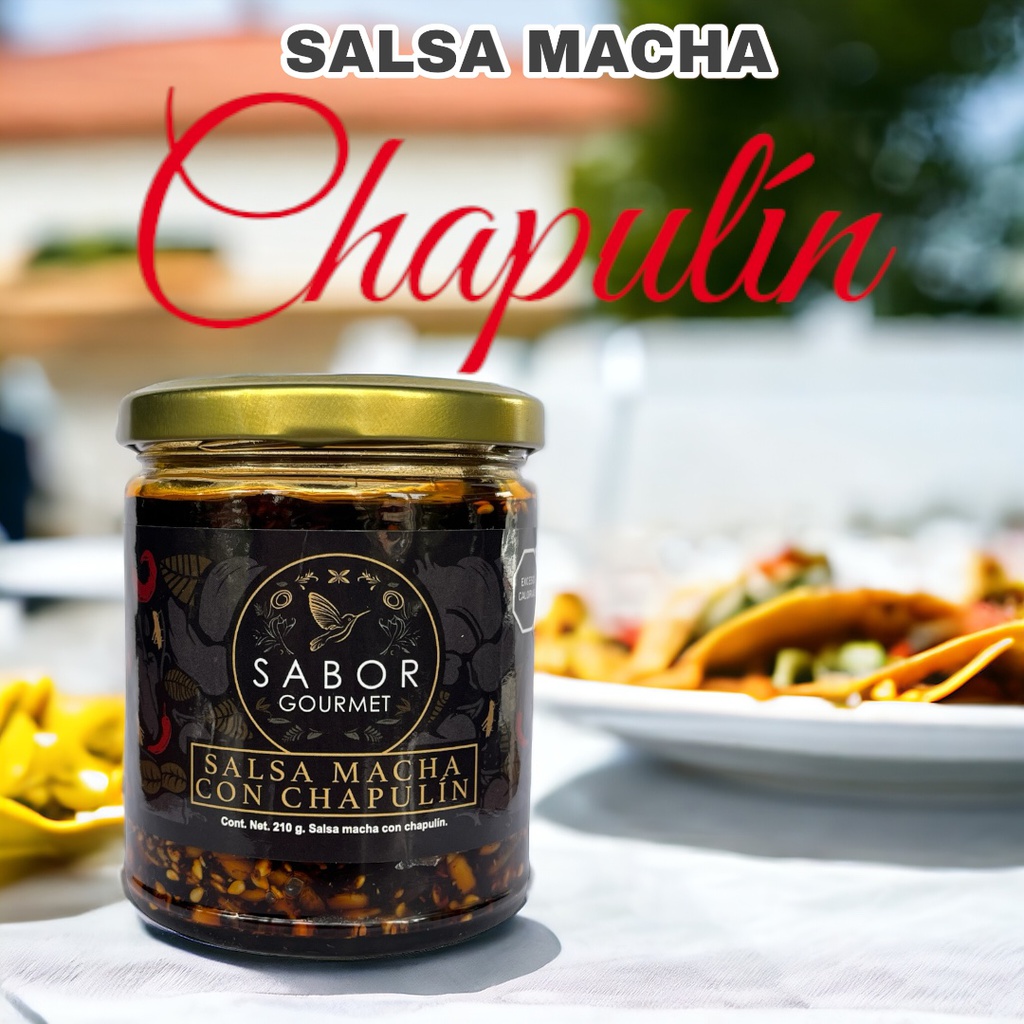 Salsa macha con chapulín